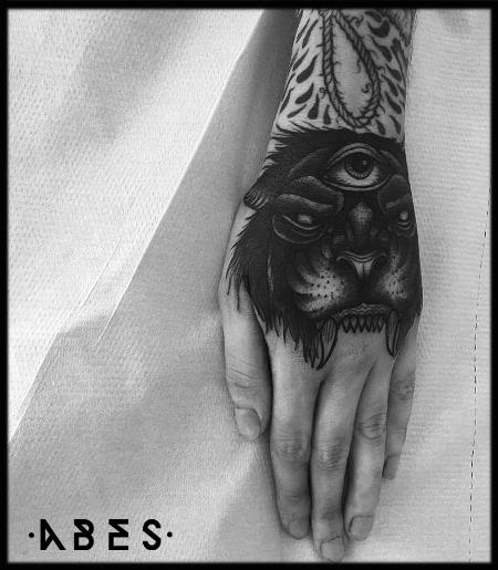 Tattoos - PANTHER HAND - 119817